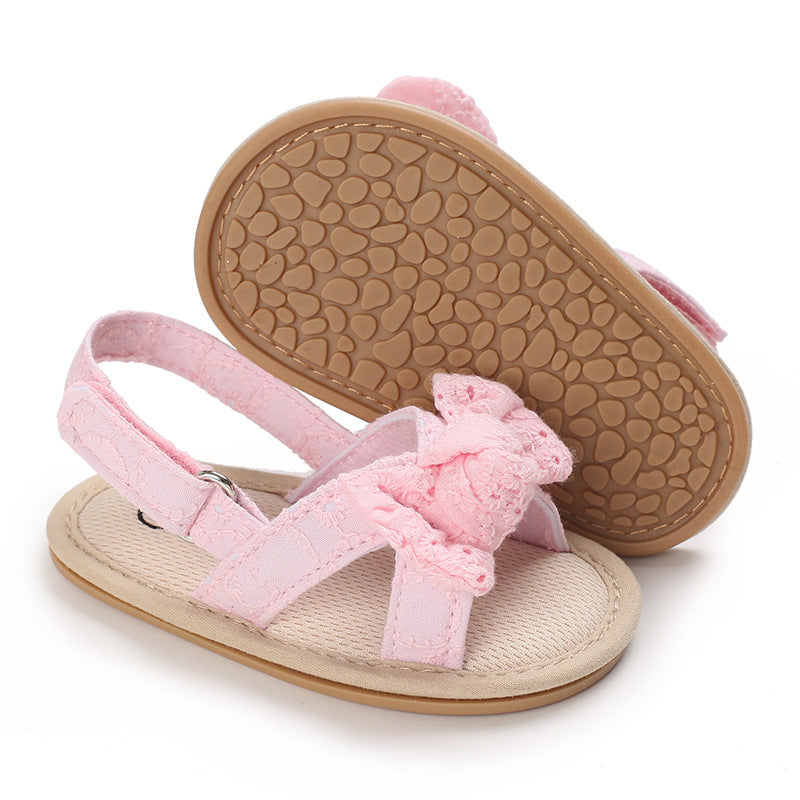 Rubber Sole Bow Sandals Toddler Shoes Baby Shoes