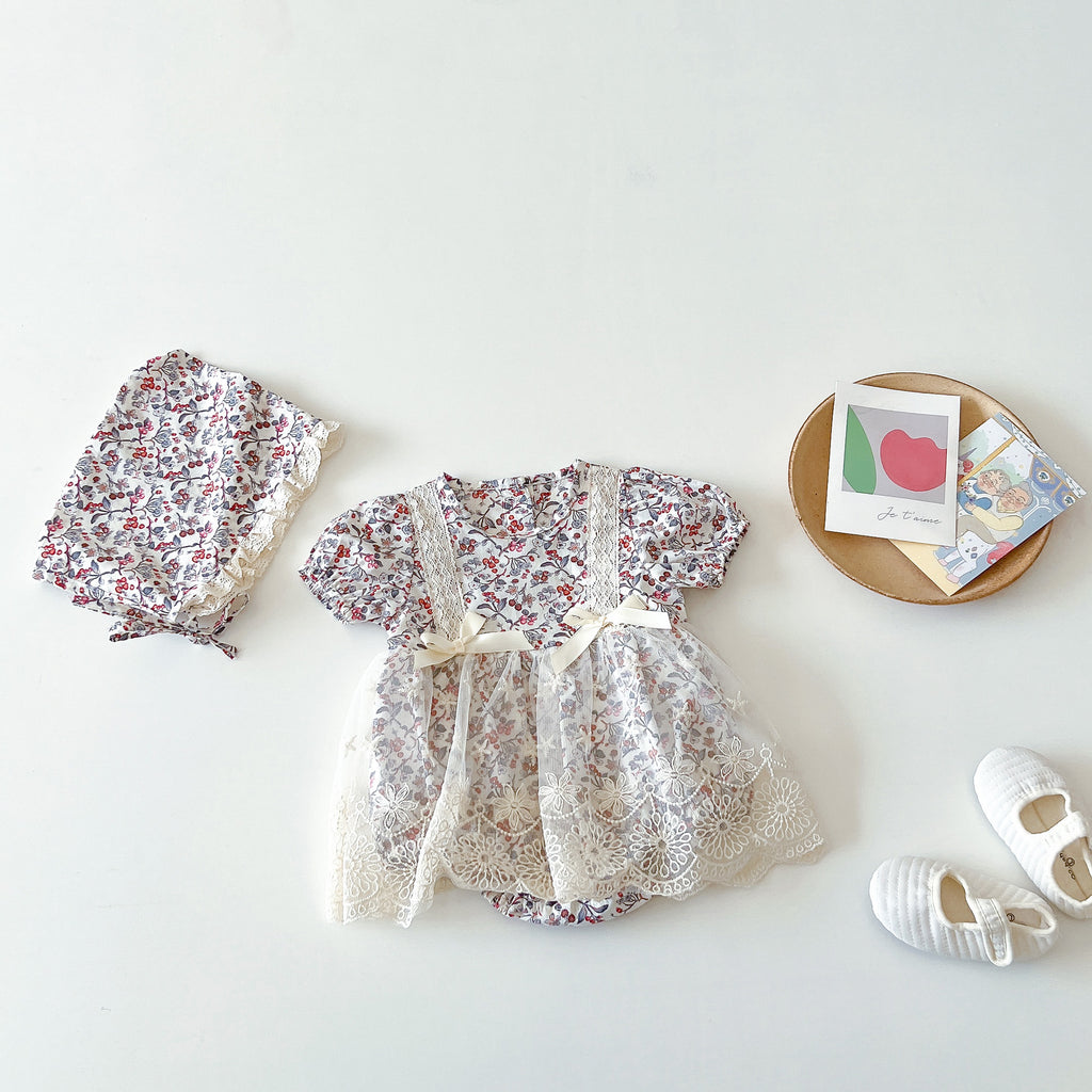 Baby clothes floral newborn clothes  short-sleeved