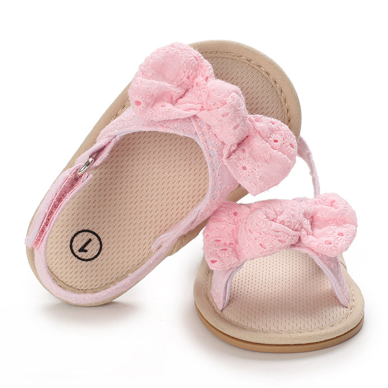 Rubber Sole Bow Sandals Toddler Shoes Baby Shoes