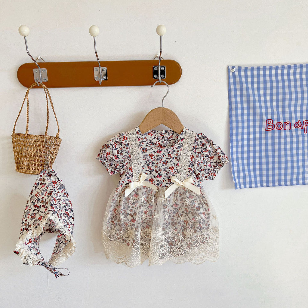 Baby clothes floral newborn clothes  short-sleeved