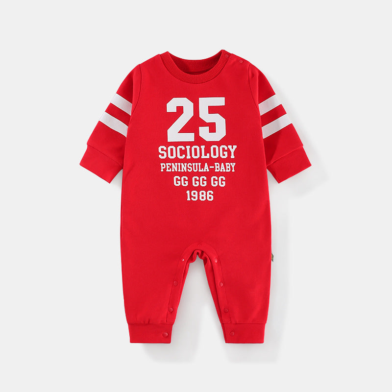 Baby Fall New Long Sleeve Romper Boy Baby Onesie Sports Clothes