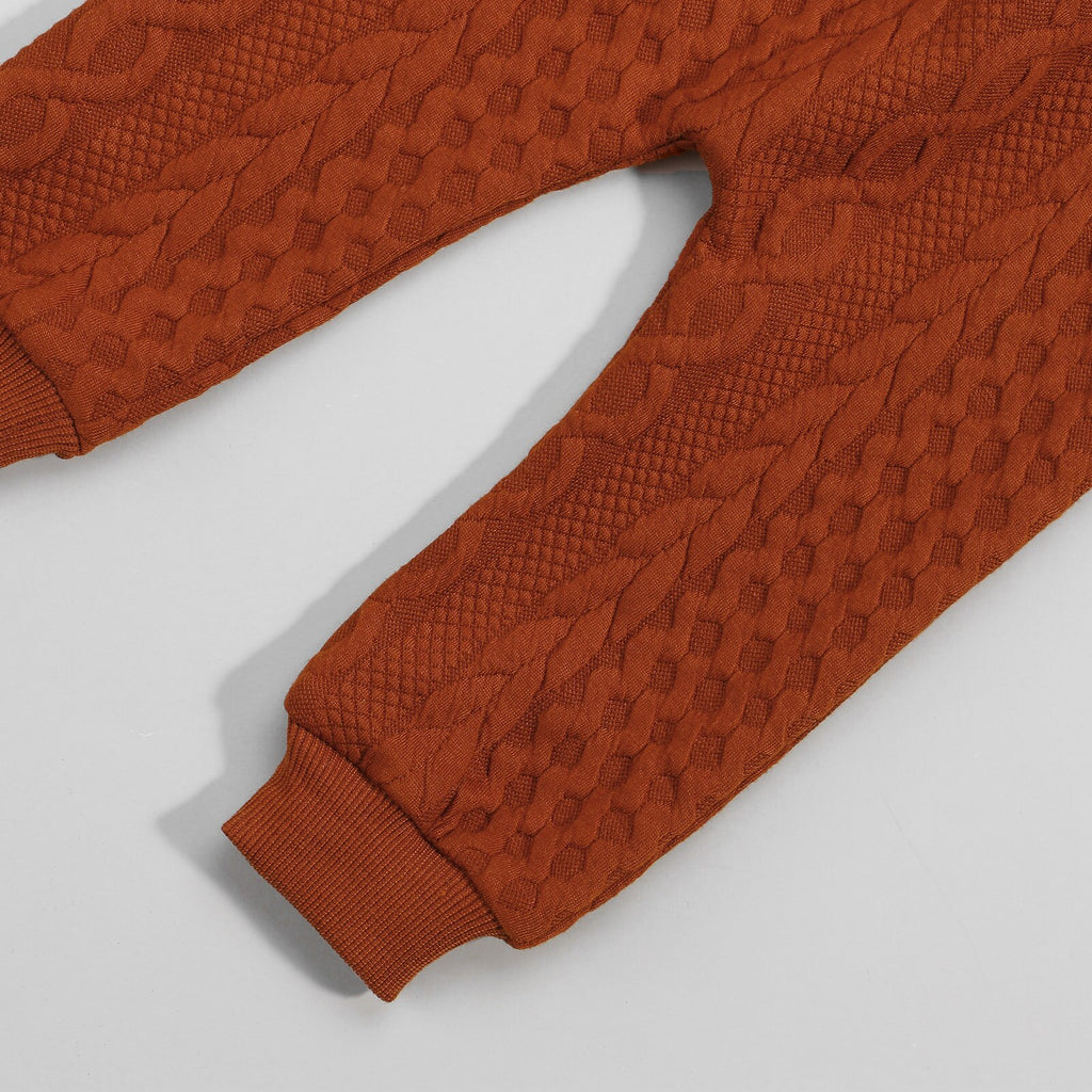 Infant Baby Girls Boys 2Pcs Fall Outfits, Long Sleeve Mock Neck Rainbow Knit Tops + Elastic Waist Pants Set 0-3Y