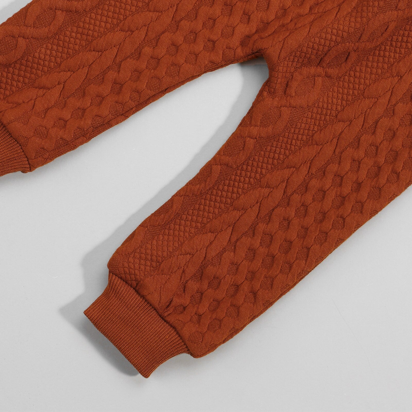 Infant Baby Girls Boys 2Pcs Fall Outfits, Long Sleeve Mock Neck Rainbow Knit Tops + Elastic Waist Pants Set 0-3Y