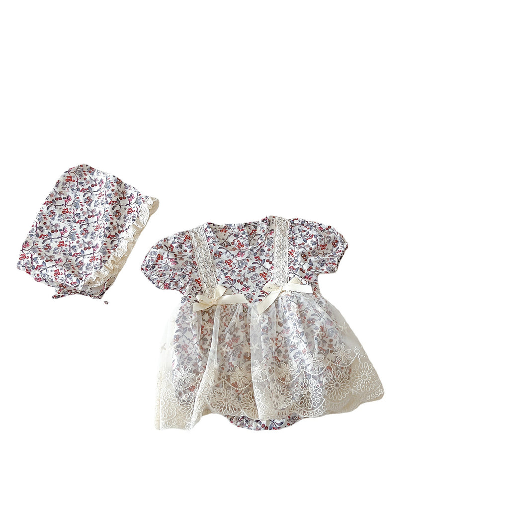 Baby clothes floral newborn clothes  short-sleeved