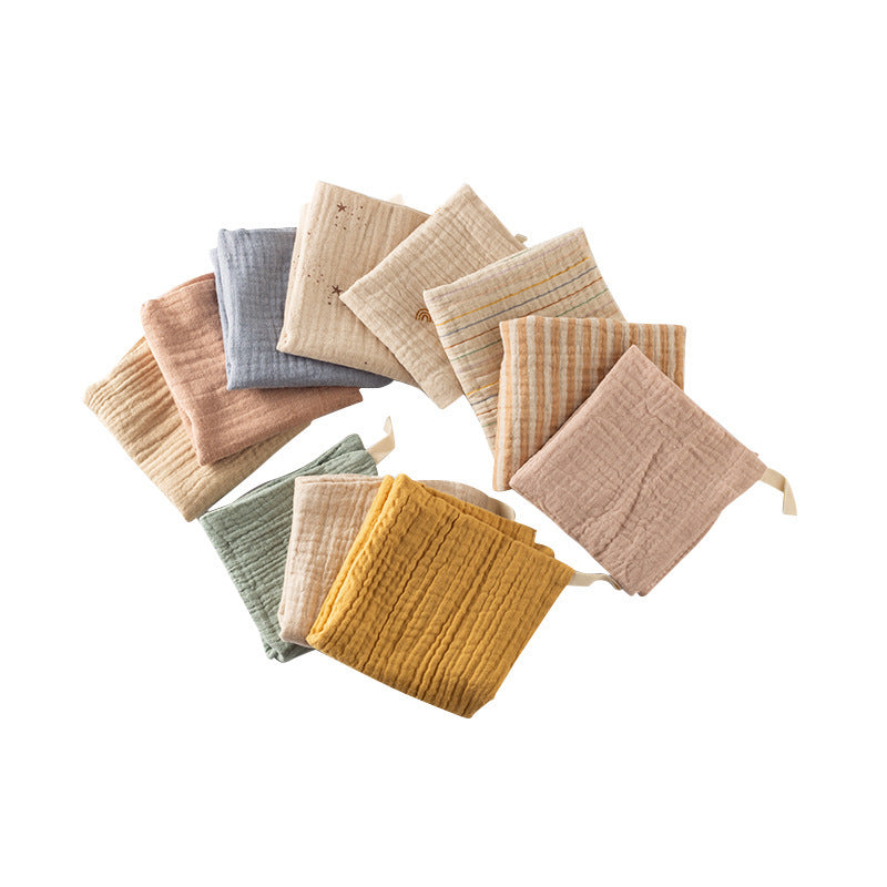 Simple Baby Gauze Cotton Four-layer Square Towel Saliva Towel Face Cloth Color Nursing