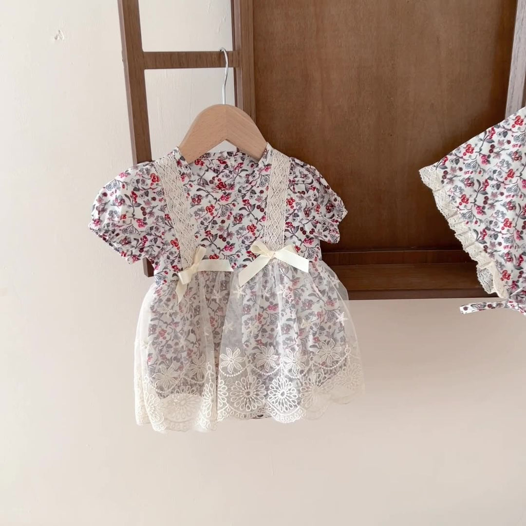 Baby clothes floral newborn clothes  short-sleeved