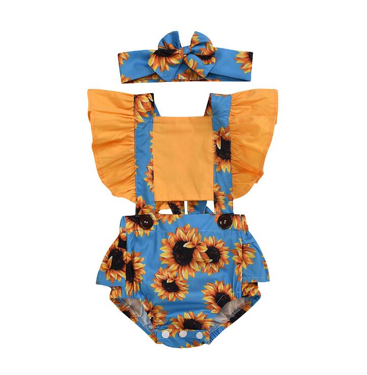 Newborn Baby Clothes Girl Ruched Leopard Print Sleeveless Baby Rompers Jumpsuit