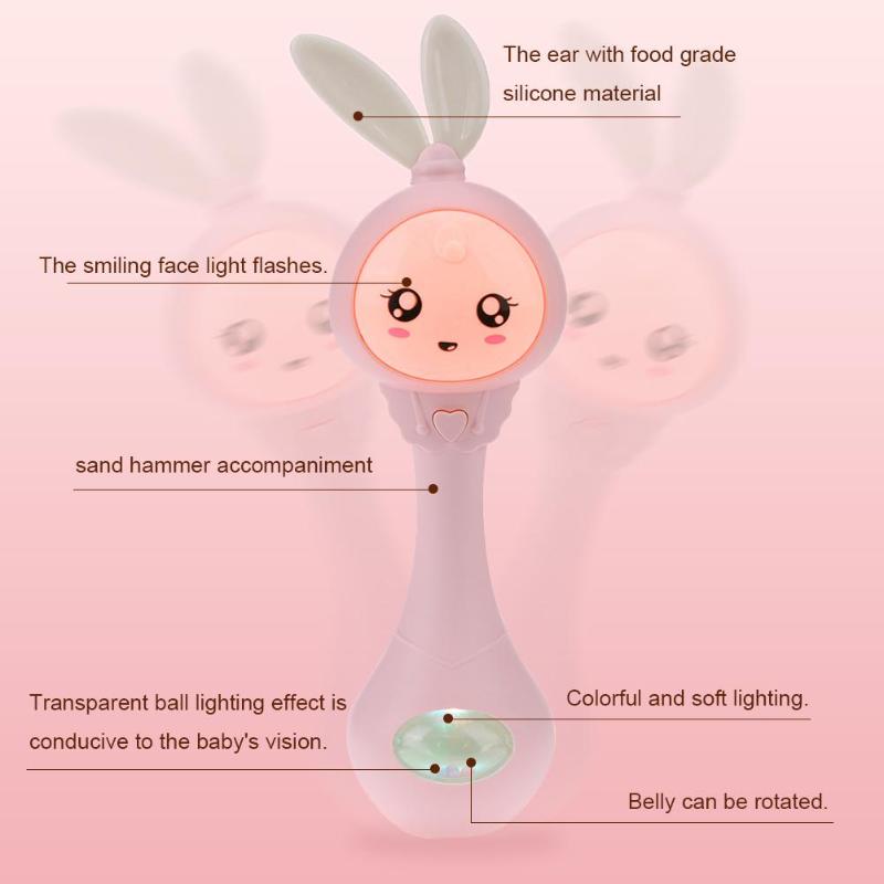Musical Flashing Baby Rattles Infant Bells