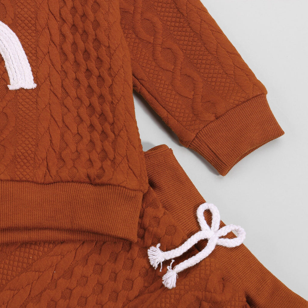 Infant Baby Girls Boys 2Pcs Fall Outfits, Long Sleeve Mock Neck Rainbow Knit Tops + Elastic Waist Pants Set 0-3Y