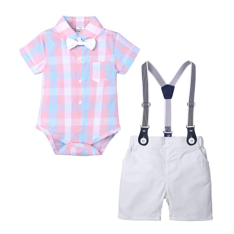 Summer baby boy suit gentleman