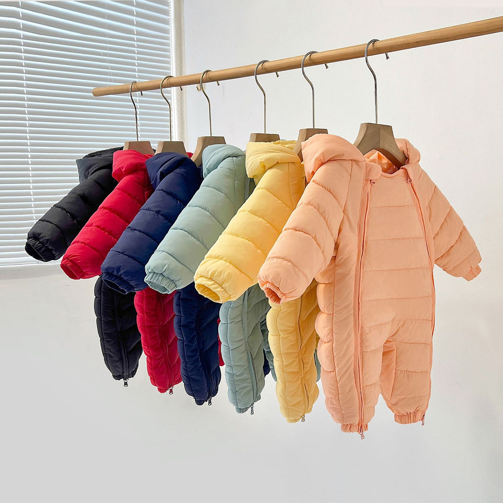 Baby jumpsuit, thickened in winter, baby's outdoor clothes, newborn cotton crawling clothes, autumn and winter toddler clothes
