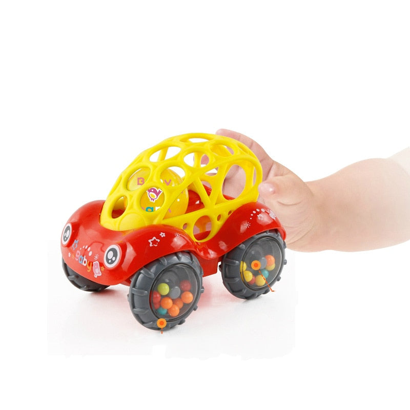 Baby Car Doll Toy Crib Mobile Bell Rings Grip Gutta Percha Hand Catching Ball s for Newborns 0-12 Months