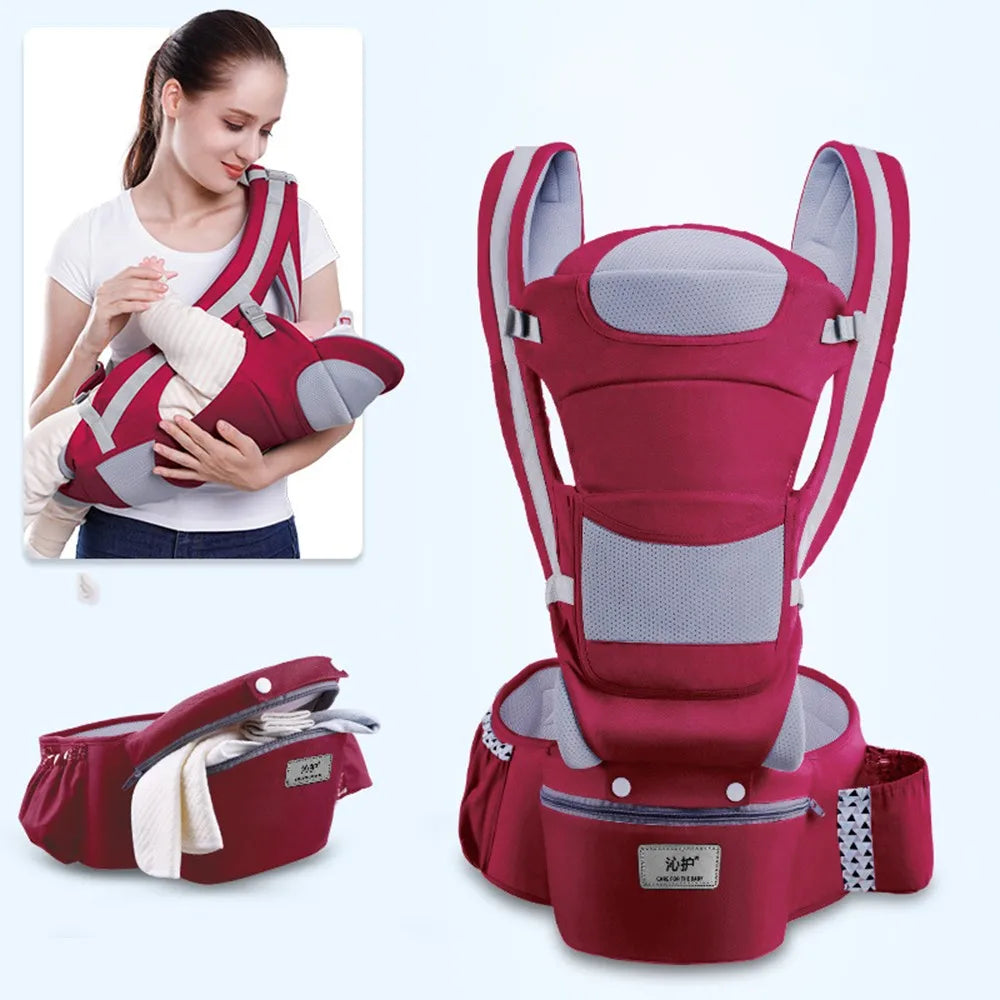 New 0-48 Month Ergonomic Baby Carrier Infant Baby Hipseat Carrier 3 In 1 Front Facing Ergonomic Kangaroo Baby Wrap