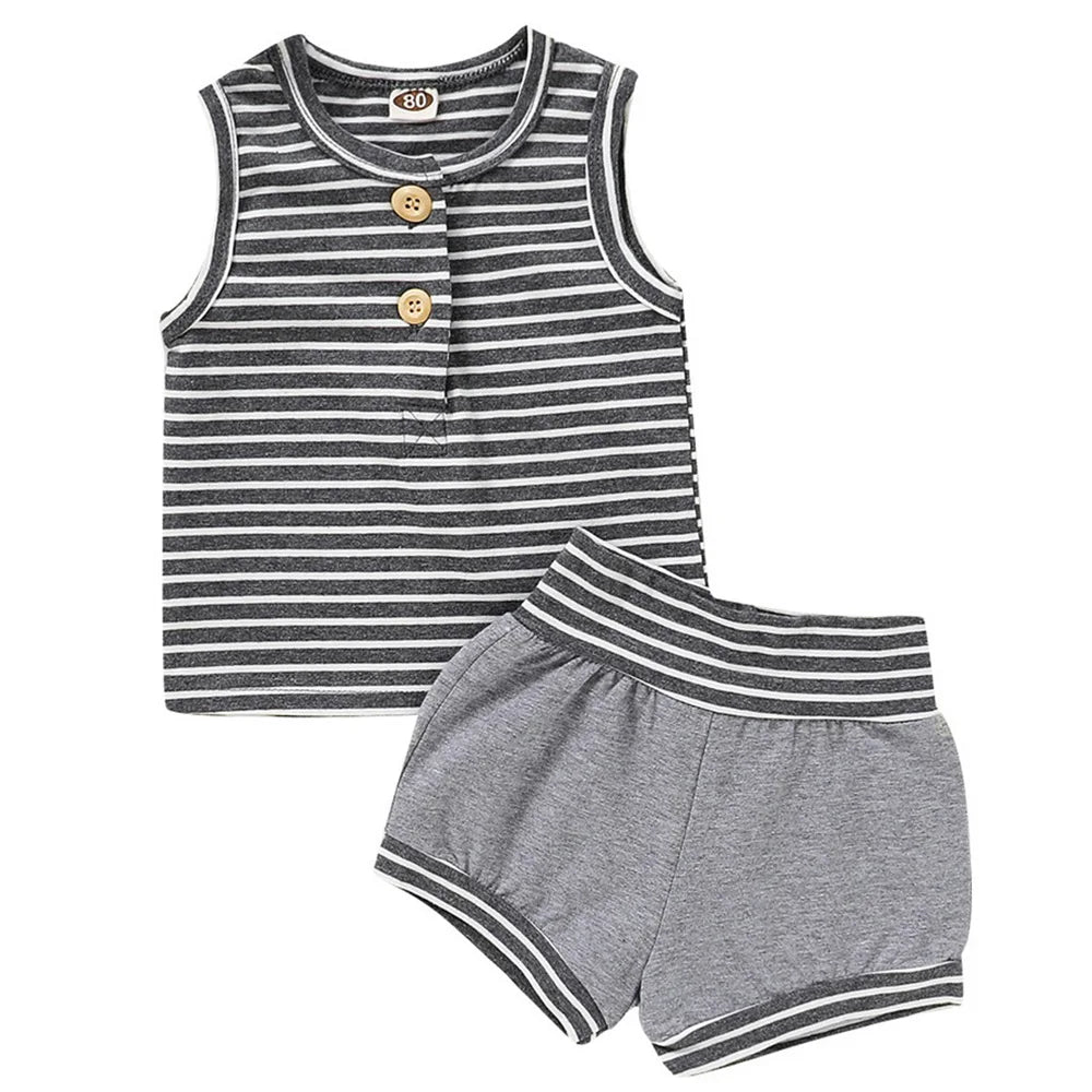 Summer Baby Shorts Set For Girls Boys Newborn Clothes