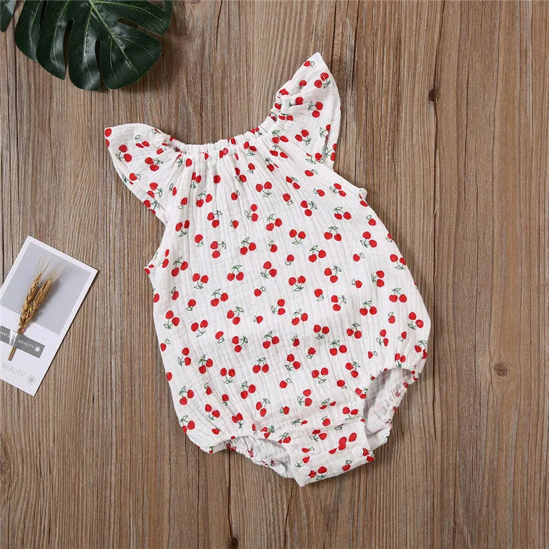 Baby Girl Sleeveless Cotton Bodysuit (0-24 Months)