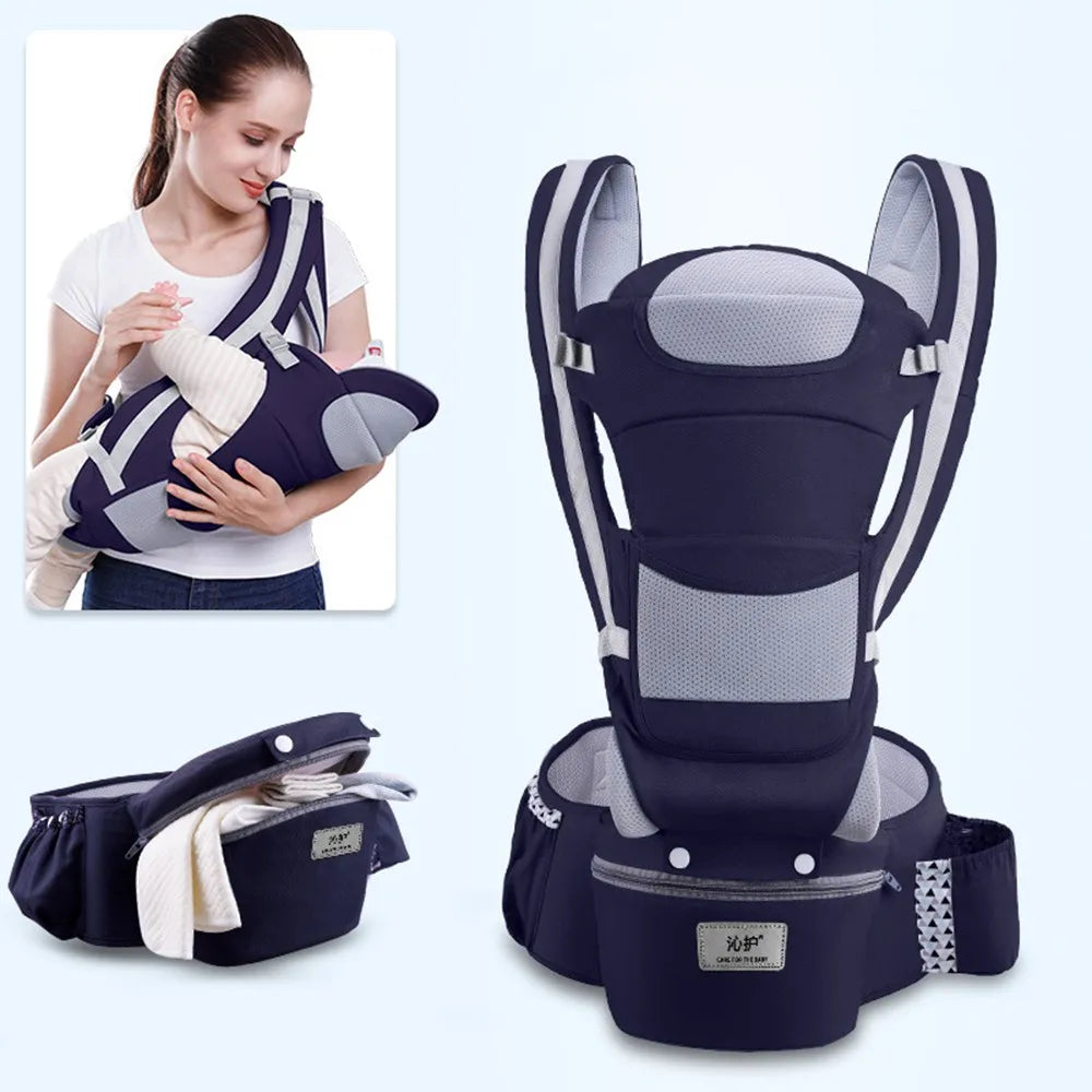 New 0-48 Month Ergonomic Baby Carrier Infant Baby Hipseat Carrier 3 In 1 Front Facing Ergonomic Kangaroo Baby Wrap