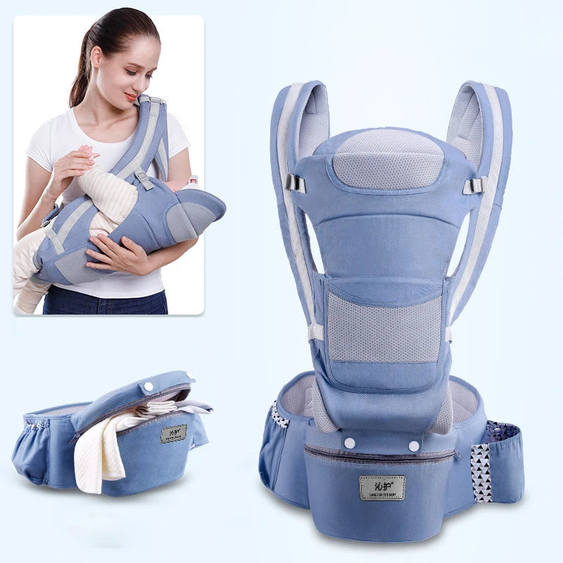 New 0-48 Month Ergonomic Baby Carrier Infant Baby Hipseat Carrier 3 In 1 Front Facing Ergonomic Kangaroo Baby Wrap