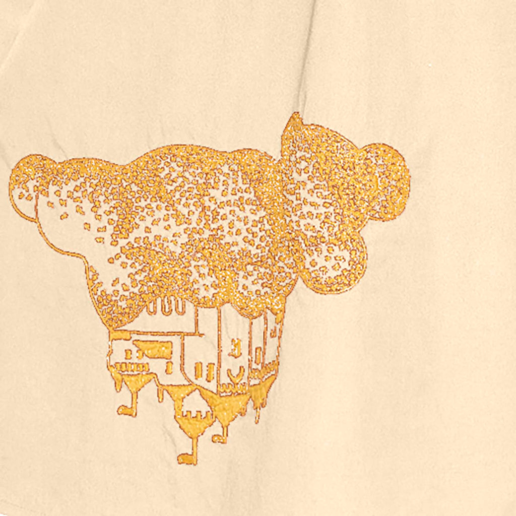 Girls Summer Dress with Golden Castle Hand Embroidery