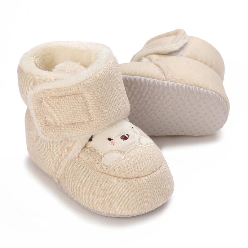 Cute Bear Baby Shoes Cartoon Soft Soled Snow Boots for Infant Boy Girl