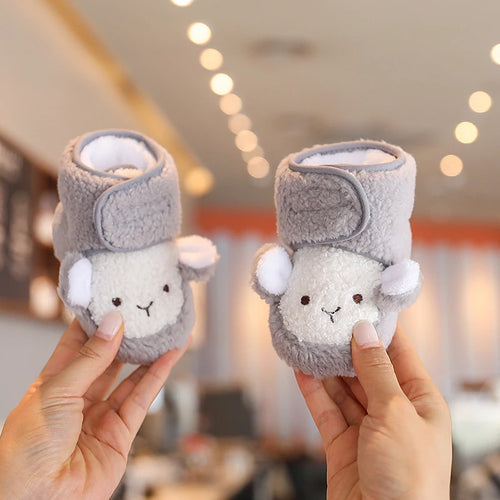 Cute Bear Baby Shoes Cartoon Soft Soled Snow Boots for Infant Boy Girl