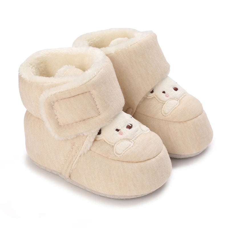 Cute Bear Baby Shoes Cartoon Soft Soled Snow Boots for Infant Boy Girl