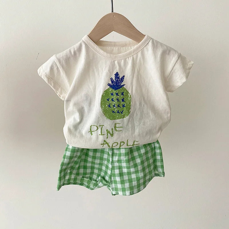 Baby Pajamas Sets Cotton Child Pajamas Toddler Summer Sleeveless Baby