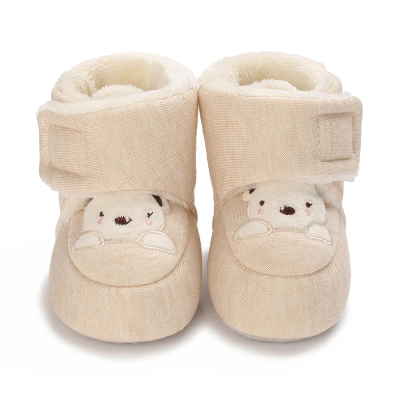 Cute Bear Baby Shoes Cartoon Soft Soled Snow Boots for Infant Boy Girl