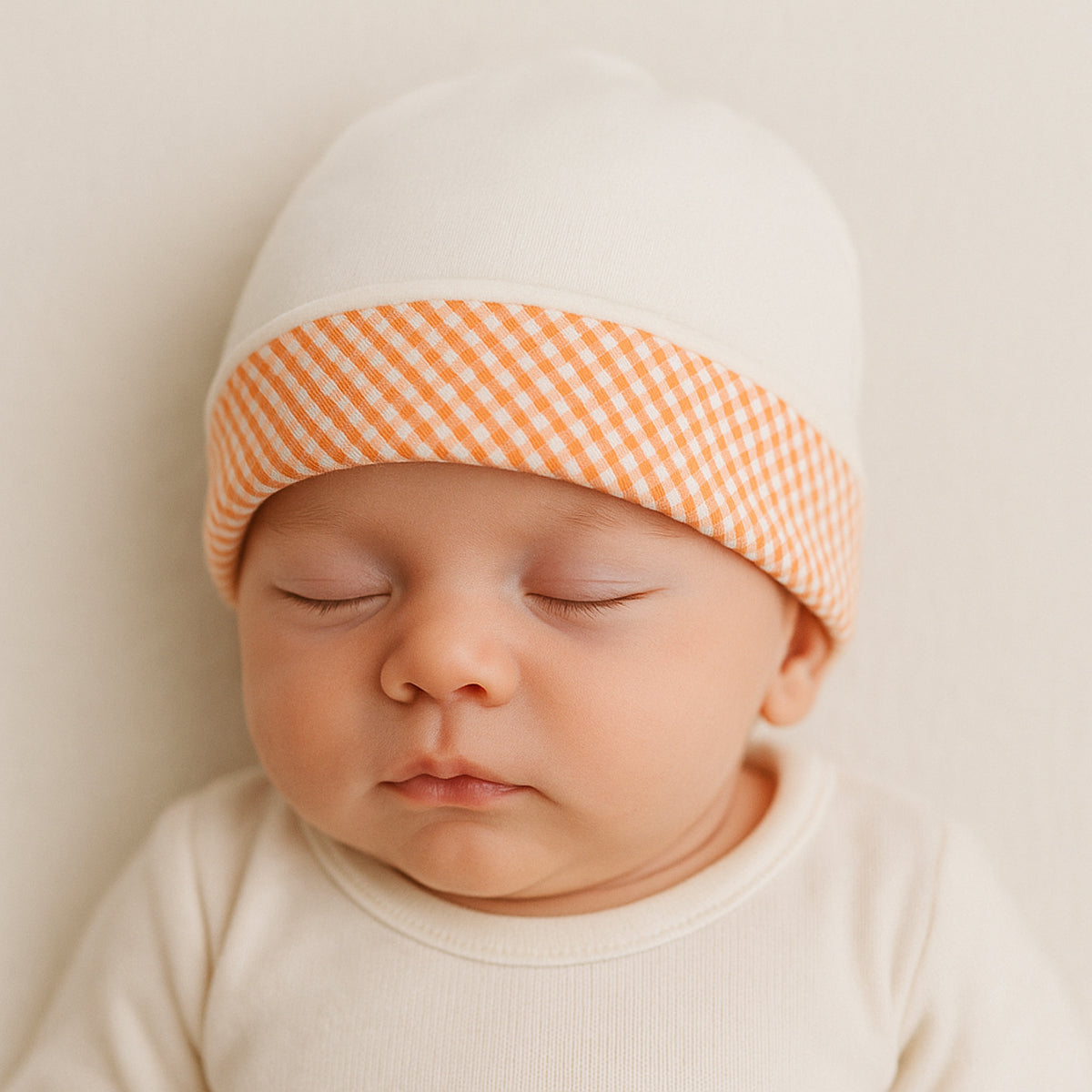 Newborn Hat in Organic Cotton - Vichy