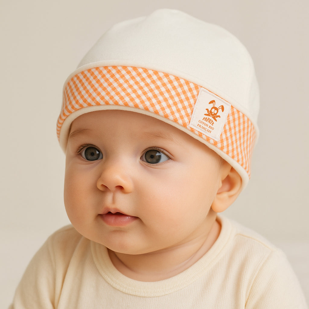 Newborn Hat in Organic Cotton - Vichy