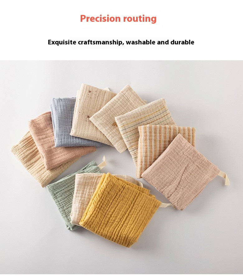 Simple Baby Gauze Cotton Four-layer Square Towel Saliva Towel Face Cloth Color Nursing